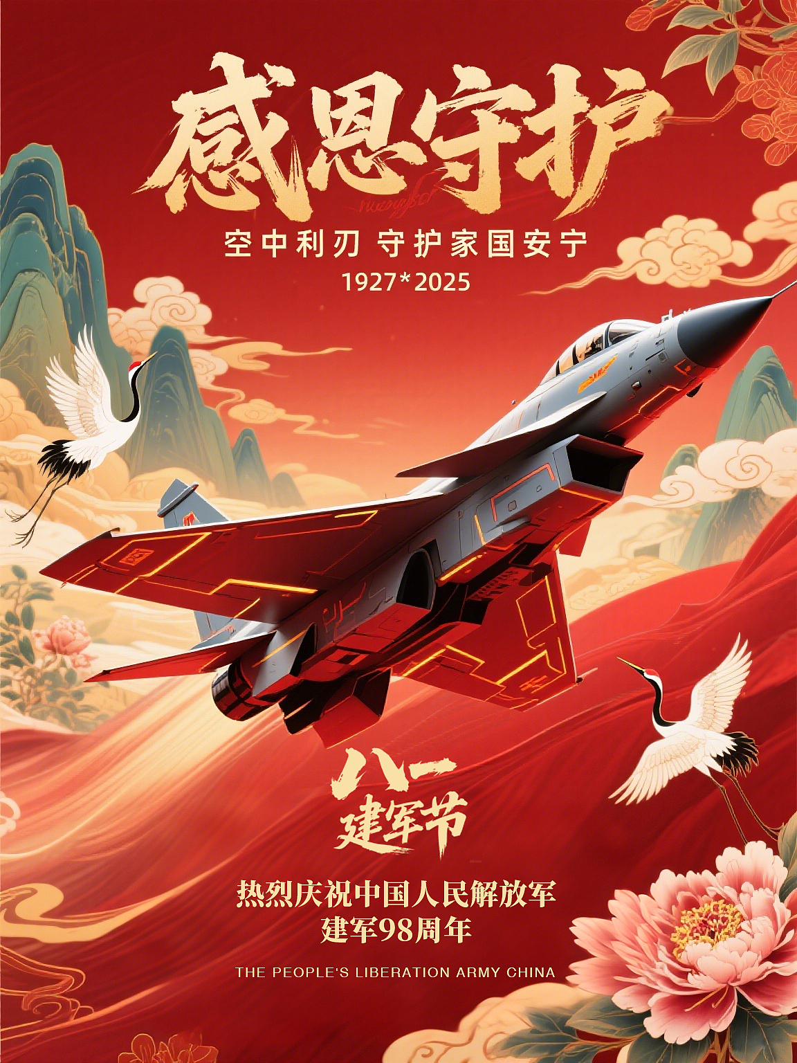 八一建军节主题系列海报