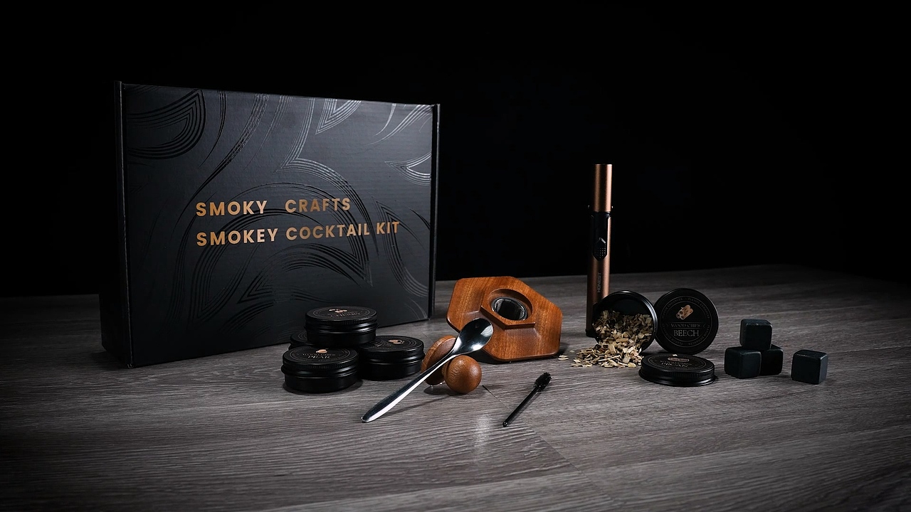 熏酒套装洋酒烟熏木,亚马逊产品主图视频