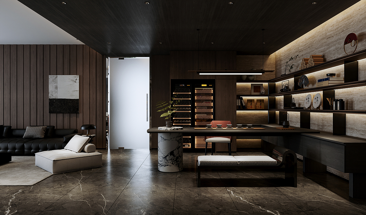 沈阳 城开中心300㎡意式风格办公室效果表现（图ZMzk0NDkxMzY0） - 商业空间设计 - 站酷设计师3A视觉表现原创素材 - 站酷ZCOOL