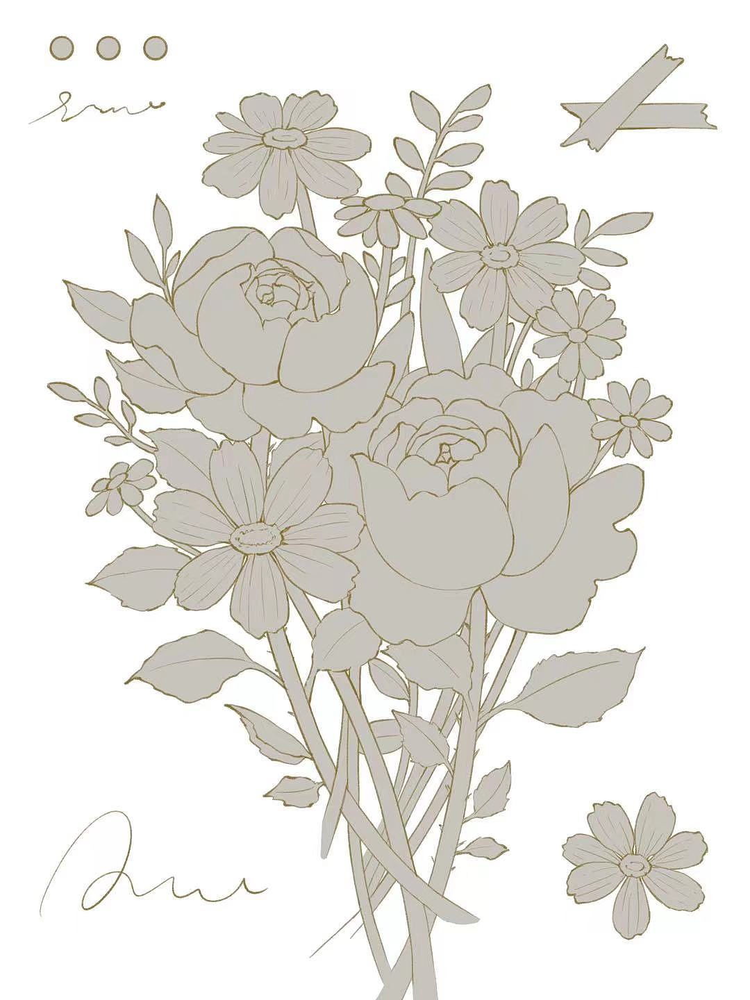 水彩花束 创作过程（图ZMzk0NTAxODc2） - 艺术插画 - 站酷设计师栗子酱Lizel原创素材 - 站酷ZCOOL