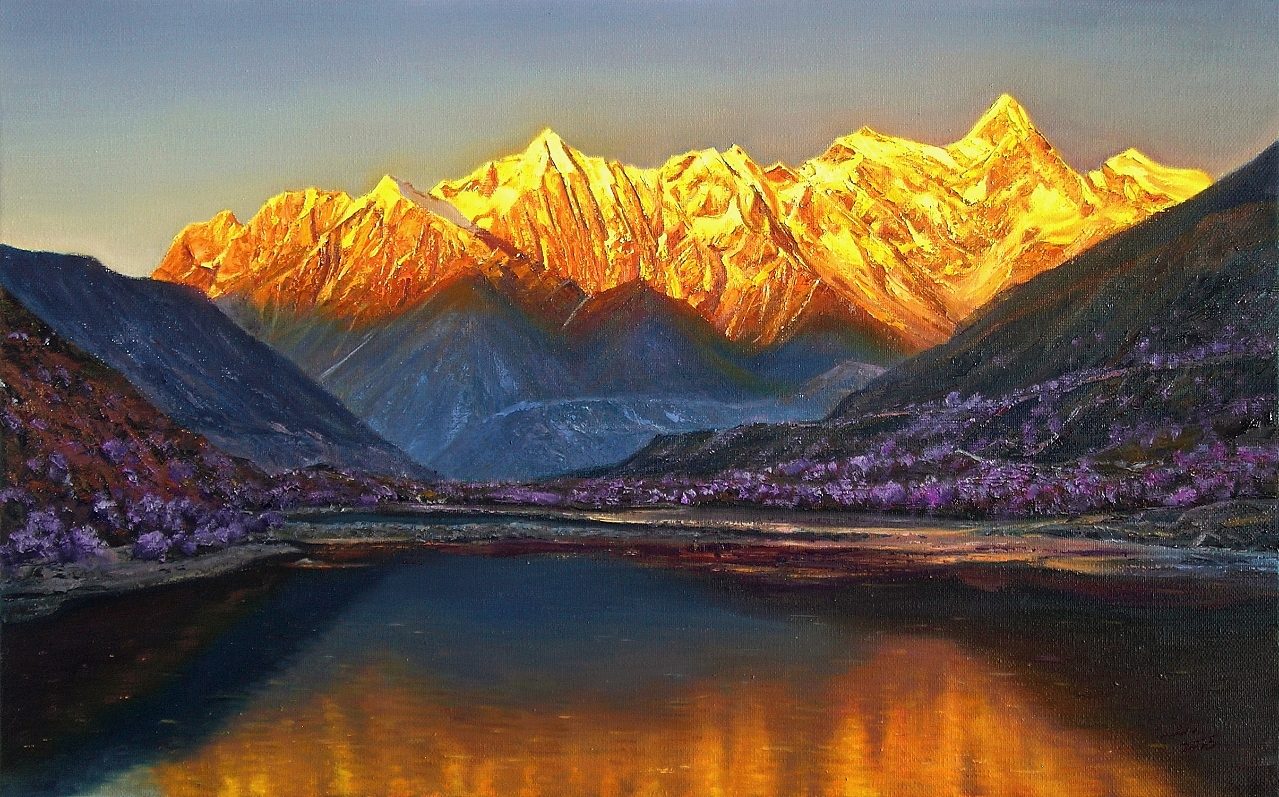 会呼吸的金山（图ZMzk0NTAyMjg4） - 绘画 - 站酷设计师书画经纪人原创素材 - 站酷ZCOOL