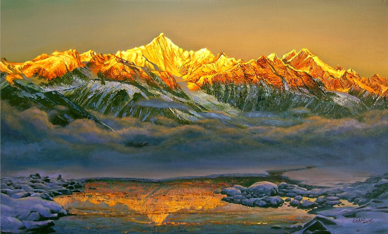 会呼吸的金山（图ZMzk0NTAyMjg0） - 绘画 - 站酷设计师书画经纪人原创素材 - 站酷ZCOOL