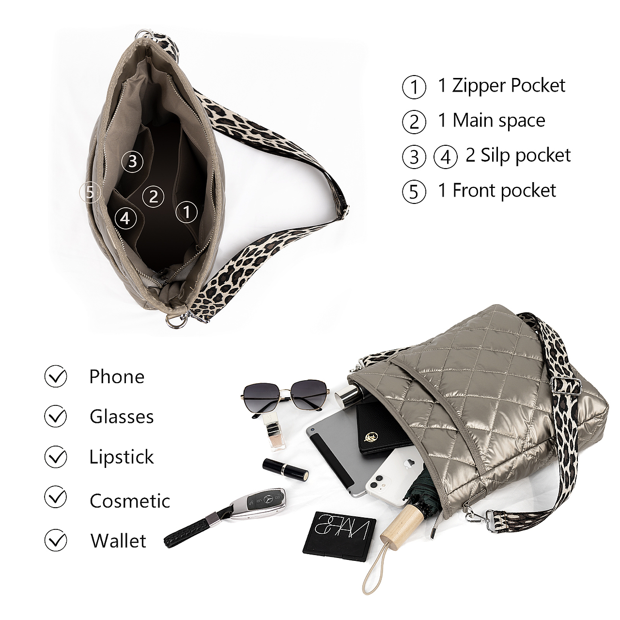 亚马逊 斜挎女士包 主图 A+