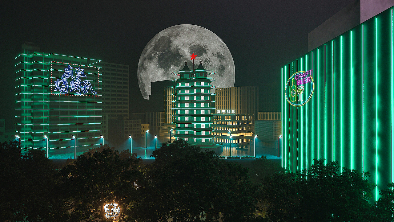 郑州二七3D渲染练习