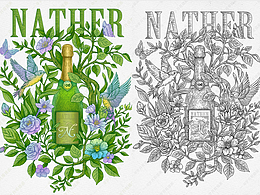 插画线稿丨品牌矢量版画线性插画设计