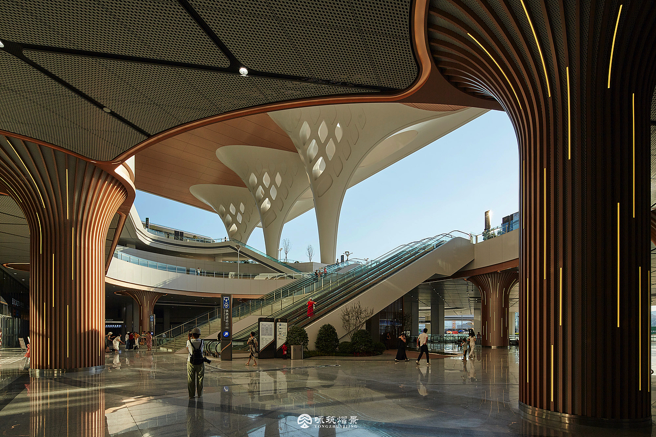 建筑摄影丨重庆东站（图ZMzk0NTIyNDYw） - 环境/建筑摄影 - 站酷设计师咏筑熠景建筑摄影原创素材 - 站酷ZCOOL