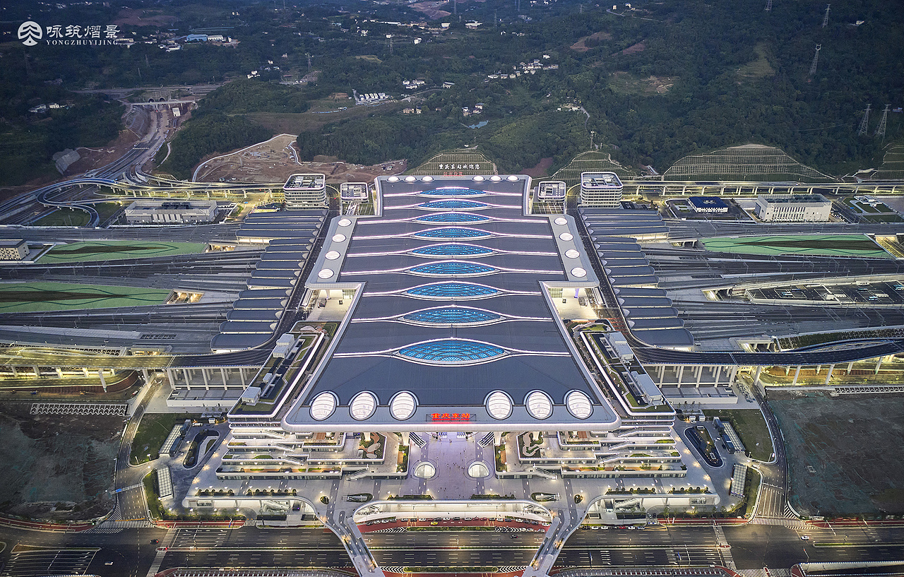 建筑摄影丨重庆东站（图ZMzk0NTIxOTQw） - 环境/建筑摄影 - 站酷设计师咏筑熠景建筑摄影原创素材 - 站酷ZCOOL