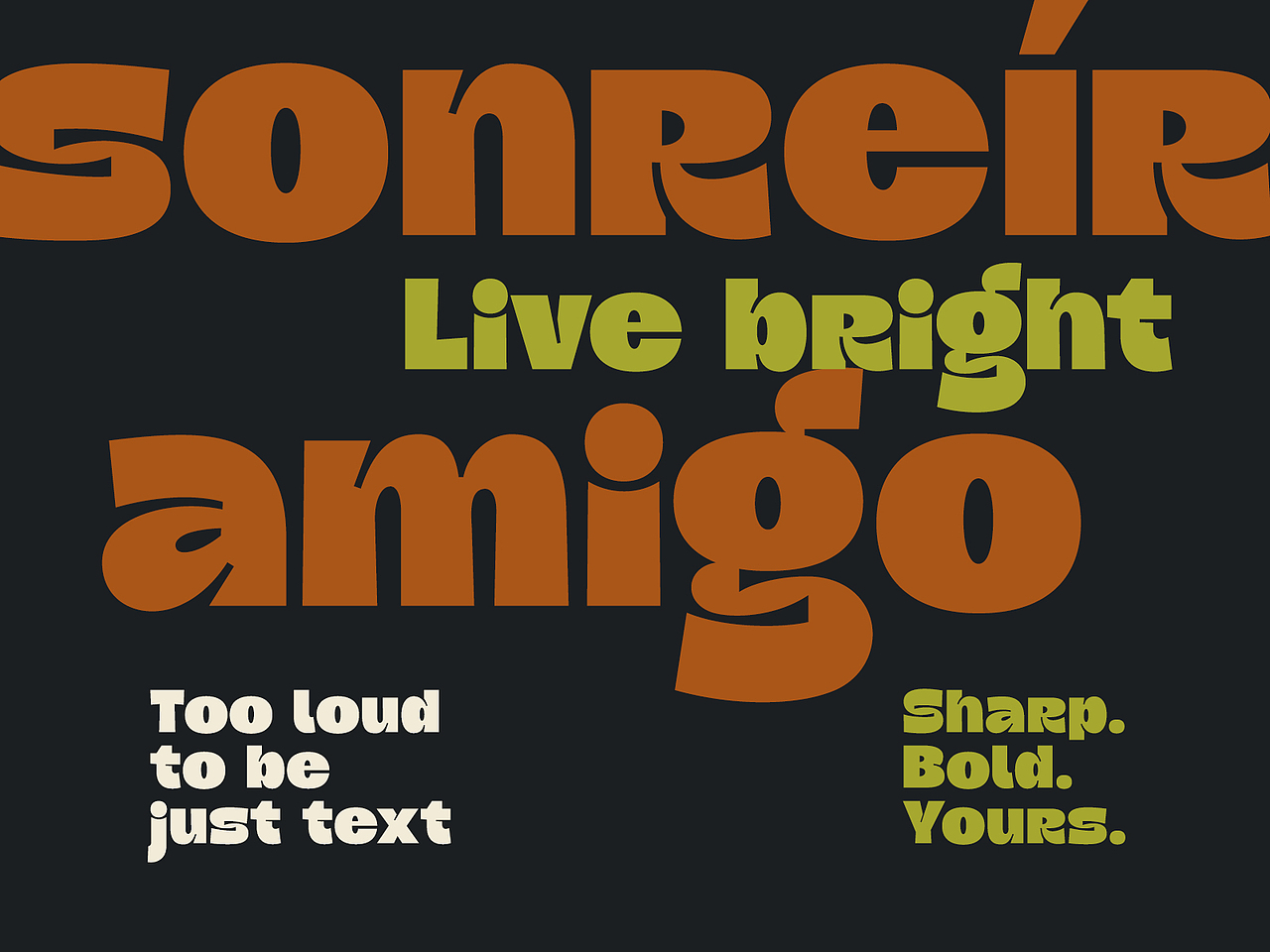 现代潮流文创品牌广告海报画册封面标题粗体英文字体