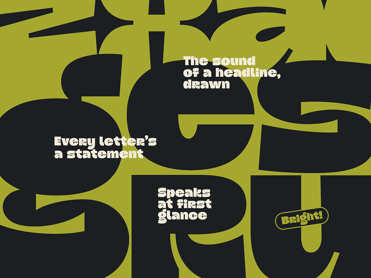 现代潮流文创品牌广告海报画册封面标题粗体英文字体