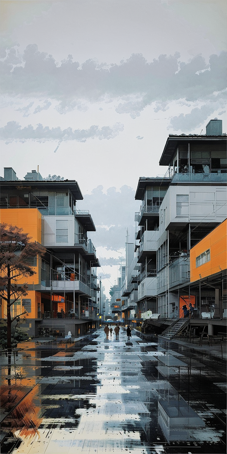 AI创意设计54-建筑插画海报（图ZMzk0NTI4Nzc2） - 建筑设计 - 站酷设计师GLMar原创素材 - 站酷ZCOOL