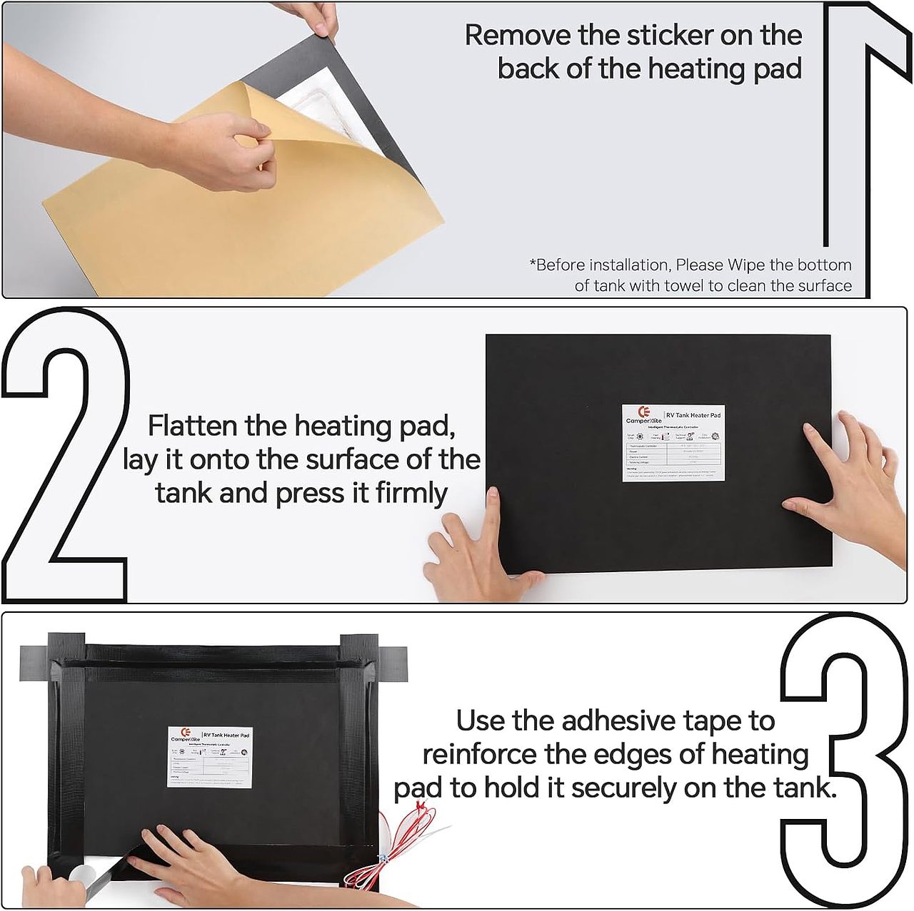 亚马逊 房车水箱加热器垫 主图 A+