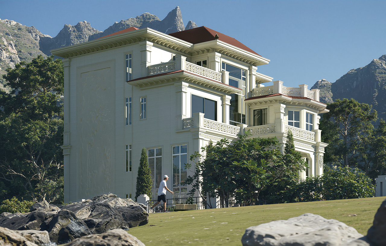 别墅自建房效果图-------------------mr.焦（图ZMzk0NTM0MDIw） - 建筑/空间 - 站酷设计师焦先生求职表现师原创素材 - 站酷ZCOOL