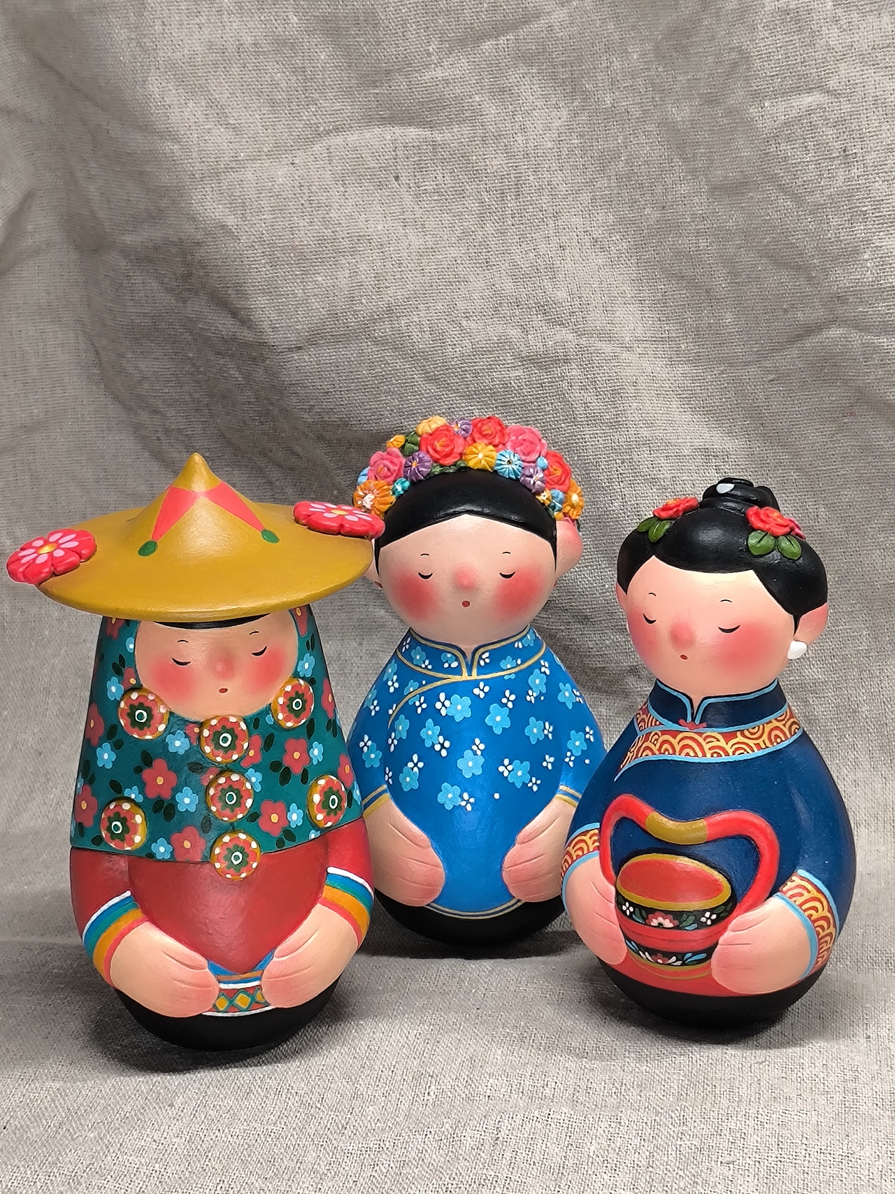 粘土手作 海浪情诗 福建渔女（图ZMzk0NTU2MDg0） - 其他手工艺 - 站酷设计师休眠池鱼原创素材 - 站酷ZCOOL