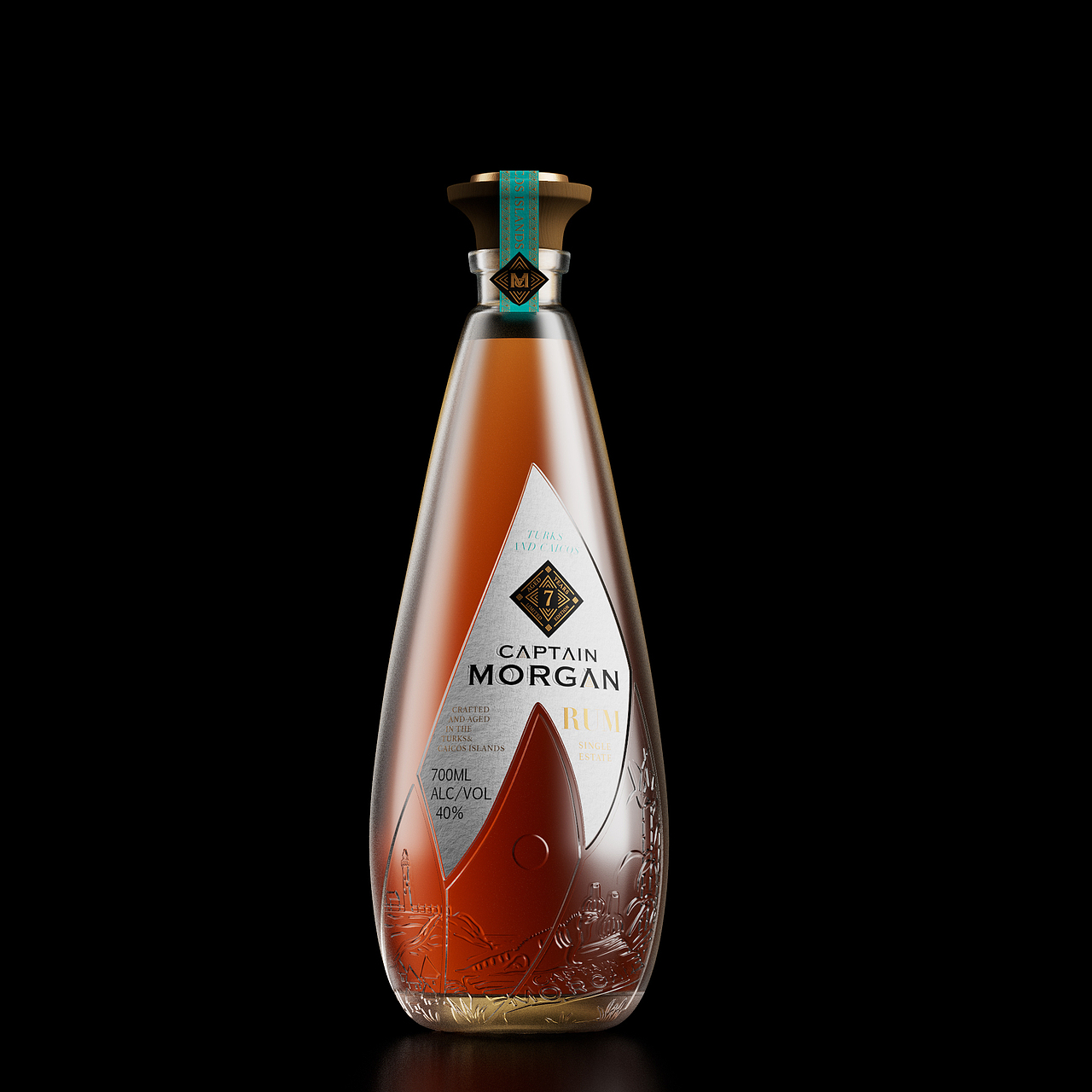 以船帆为原型的朗姆酒包装