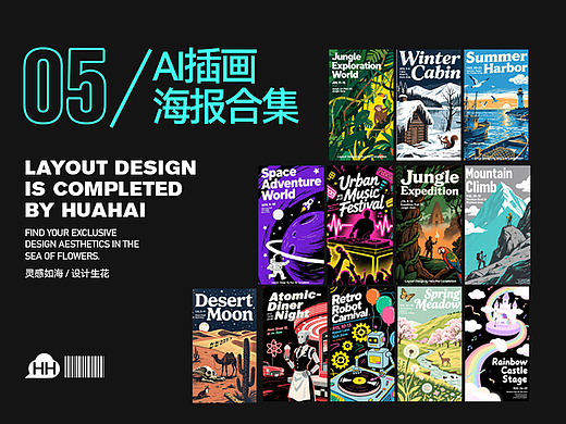 给AI喂了10斤“潮流”，吐出了几张插画海报...真香！