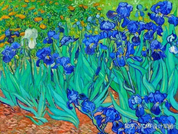 (梵高后期的画作出现大量蓝色)