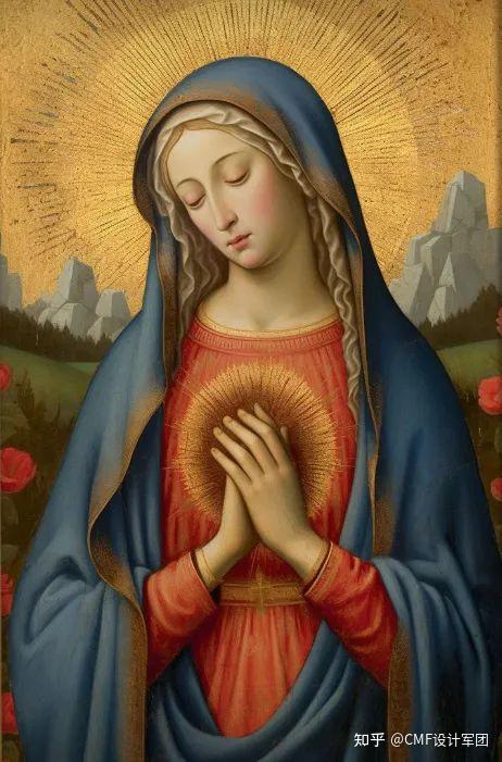 (中世纪绘画中的圣母)