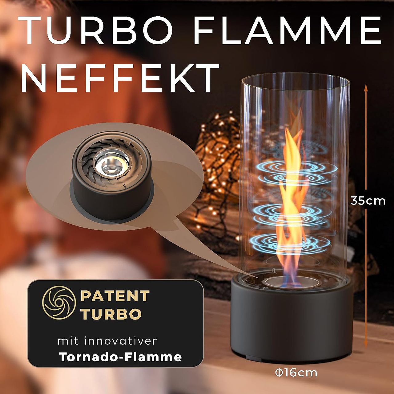 亚马逊桌面螺旋酒精壁炉