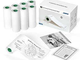 3" Continuous Thermal Sticker Paper