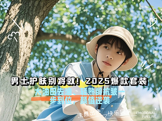 男士护肤别将就！2025爆款套装：大油田去油、轻熟龄抗皱一步到位，颜值逆袭