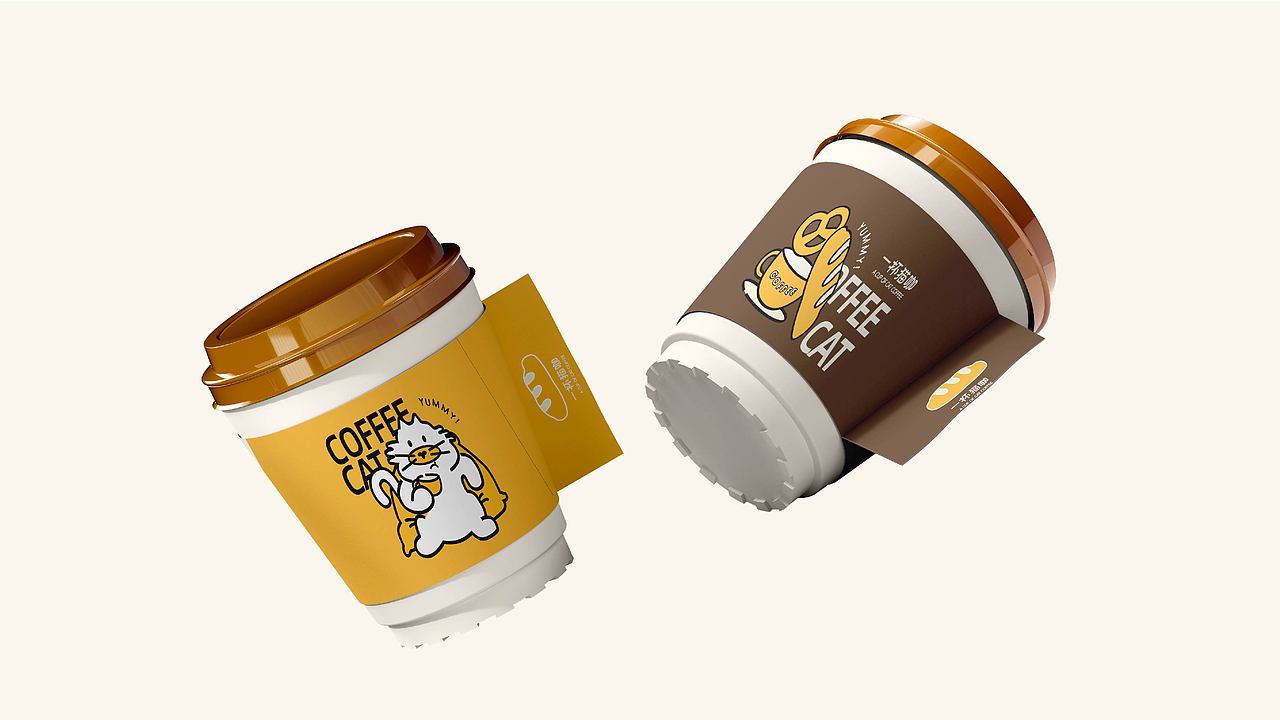 一杯猫咖CAT COFFEE|咖啡&烘焙品牌全案（图ZMzk0NjExOTQw） - 品牌 - 站酷设计师sheep棉原创素材 - 站酷ZCOOL