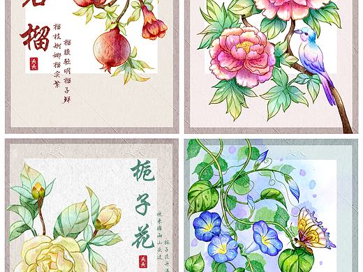 水彩花卉