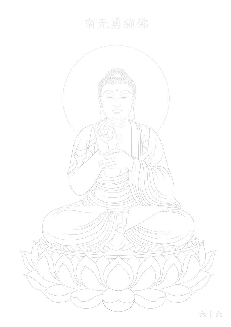  88佛手绘线稿1-88