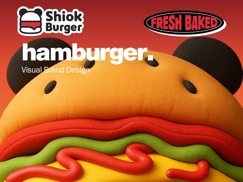 新加坡Shiok Burger新奇汉堡 餐饮熊猫IP全案设计 