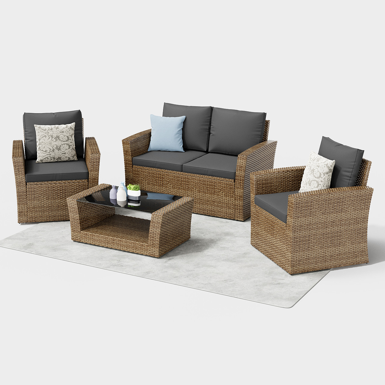 跨境电商  藤编建模+渲染+AI