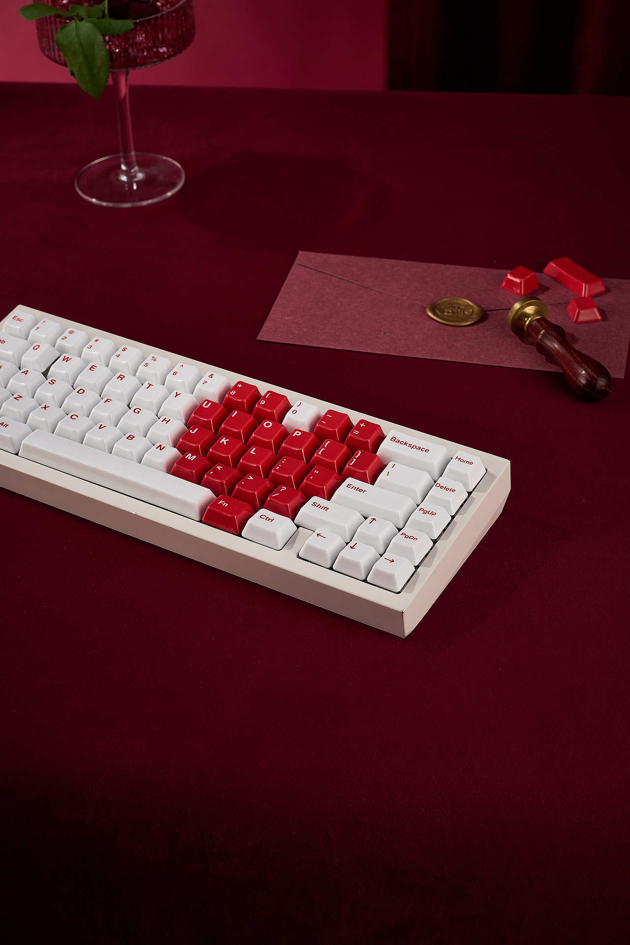 情人节 陶瓷 键盘 键帽 产品拍摄