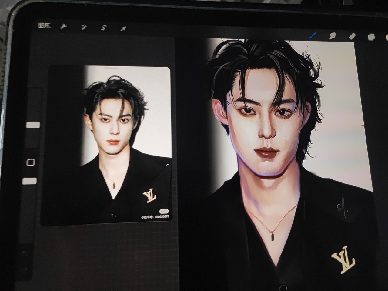 王鹤棣厚涂练习约稿