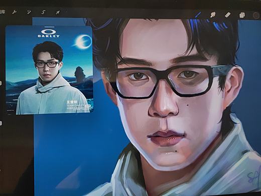 王楚钦人物厚涂练习约稿