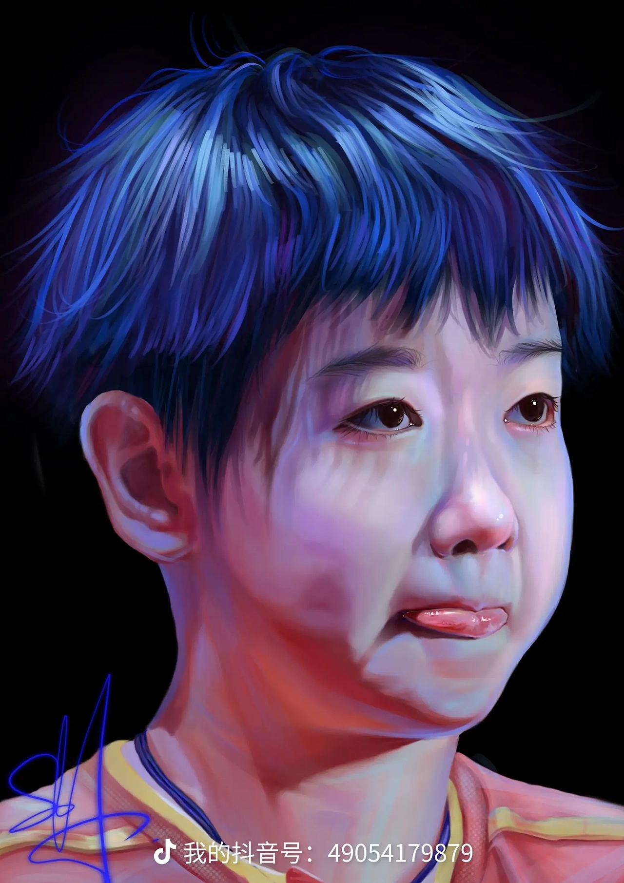 孙颖莎厚涂练习约稿（图ZMzk0NjcyMjky） - 创作习作 - 站酷设计师一只可爱的小屁猪原创素材 - 站酷ZCOOL