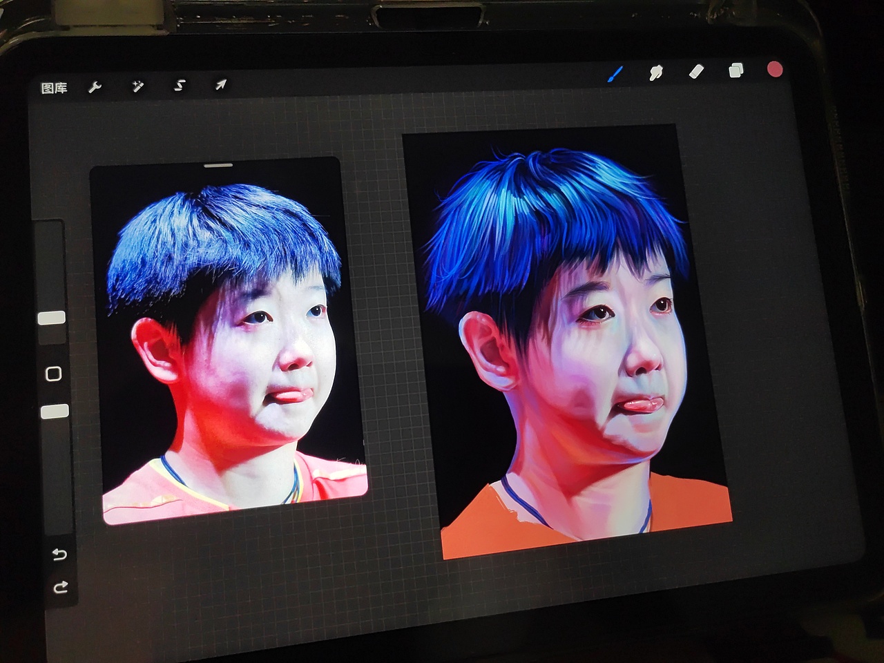 孙颖莎厚涂练习约稿（图ZMzk0NjcyMjk2） - 创作习作 - 站酷设计师一只可爱的小屁猪原创素材 - 站酷ZCOOL