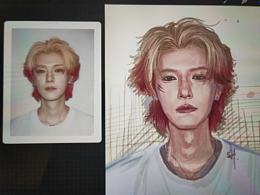 鹿晗斯拉片人物厚涂练习约稿