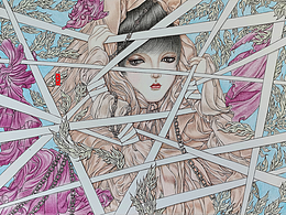 彩铅画《束缚》