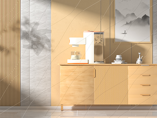 C4D热茶饮水机场景建模渲染