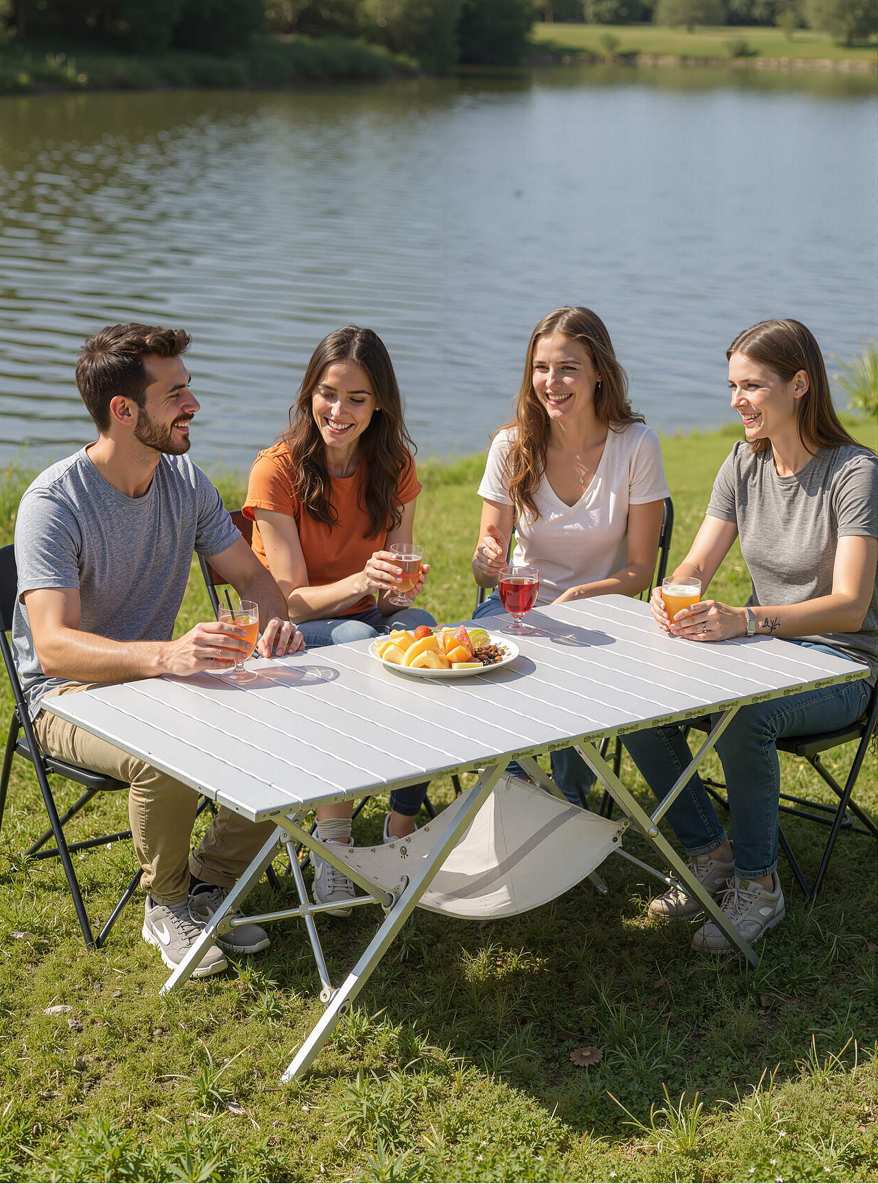 户外产品拍摄|折叠桌|月亮椅| 三维渲染