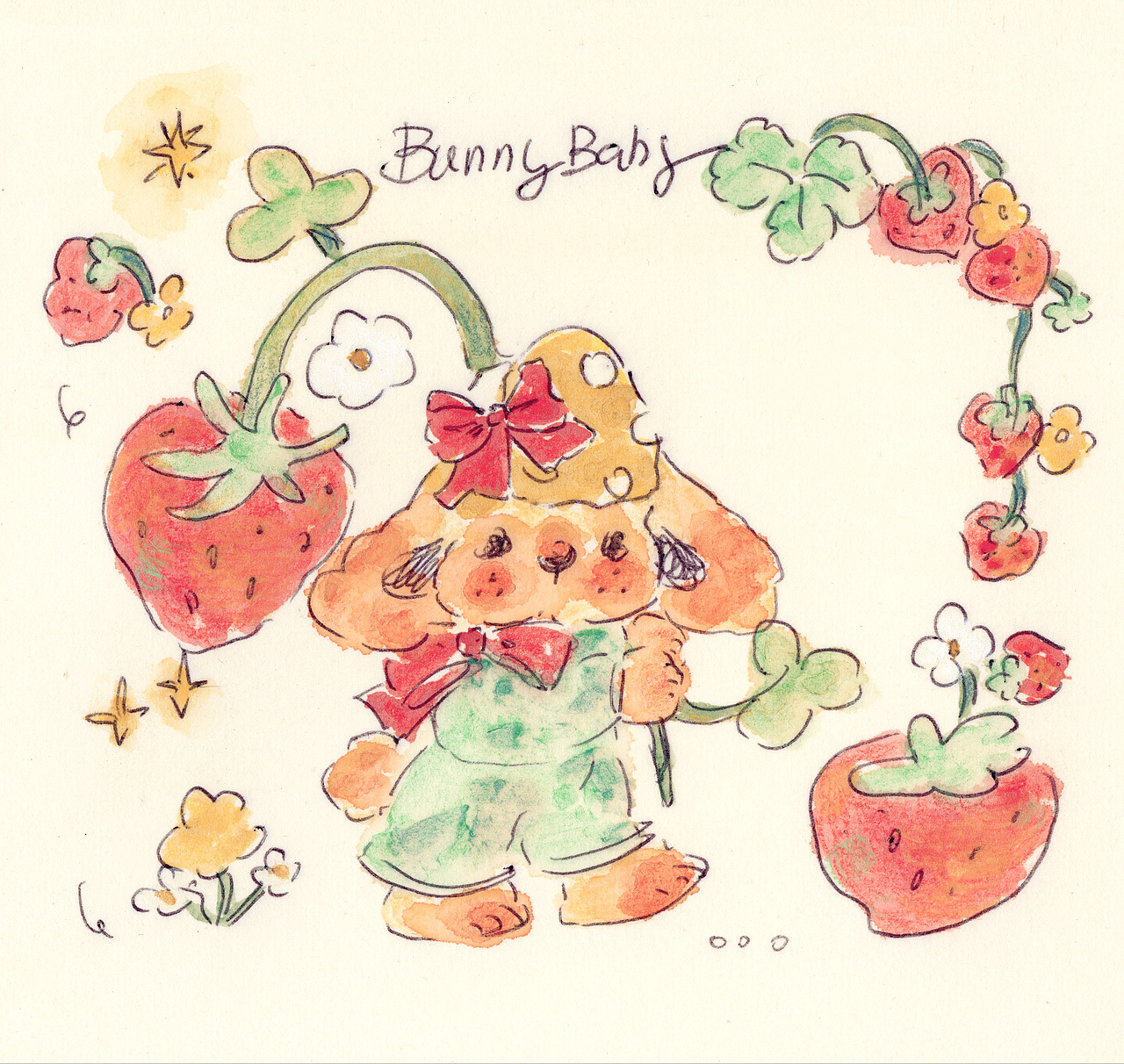 《毛球兔》水彩手绘绘本故事①（图ZMzk0NzUyODY0） - 绘本 - 站酷设计师阿萝aluo原创素材 - 站酷ZCOOL