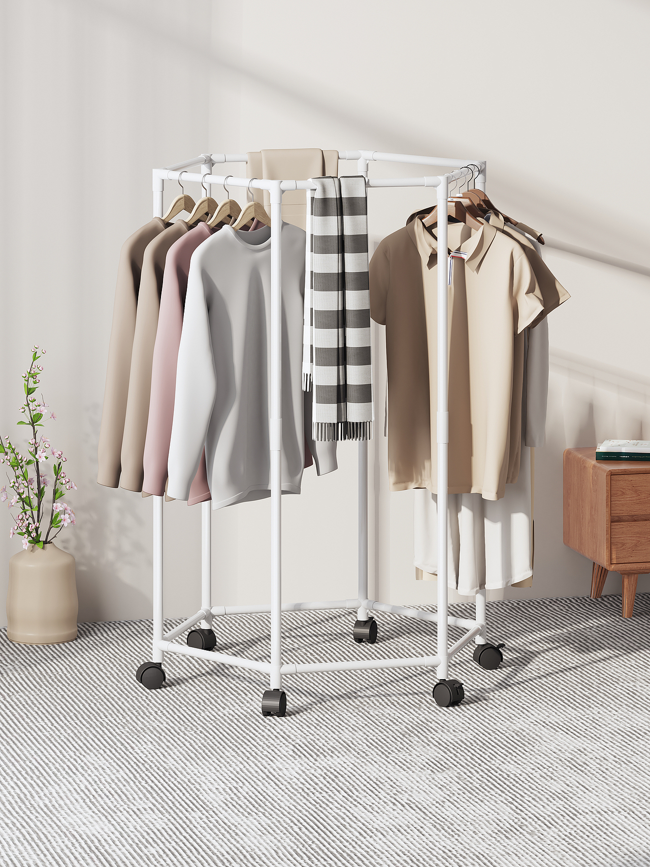 电商用六边形晾晒架效果图（图ZMzk0NzU5OTMy） - 产品 - 站酷设计师赤炜工业设计原创素材 - 站酷ZCOOL