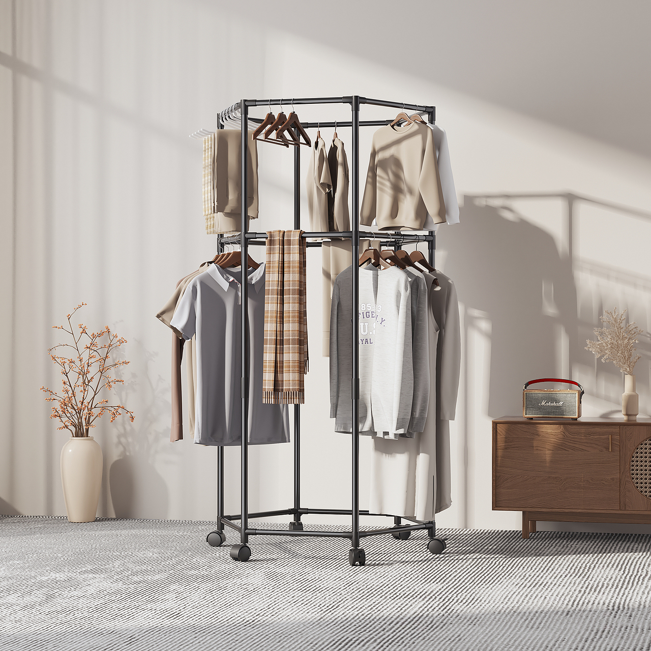 电商用六边形晾晒架效果图（图ZMzk0NzU5OTQ0） - 产品 - 站酷设计师赤炜工业设计原创素材 - 站酷ZCOOL