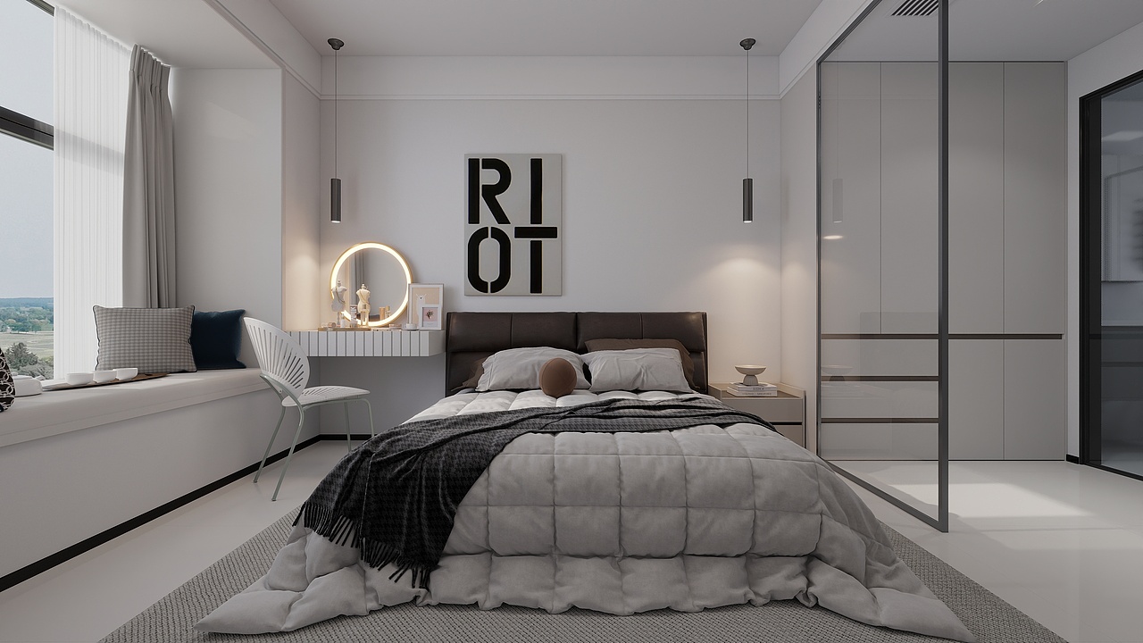 中国电建泷悦长安现代极简3室I让生活回归本真（图ZMzk0NzgxMzg4） - 家装设计 - 站酷设计师设计师丁工原创素材 - 站酷ZCOOL