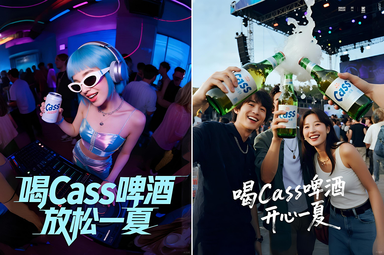 Cass凯狮啤酒AIGC海报作品 | 一个符号工作室（图ZMzk0NzgxOTQ4） - 海报 - 站酷设计师一个符号工作室原创素材 - 站酷ZCOOL
