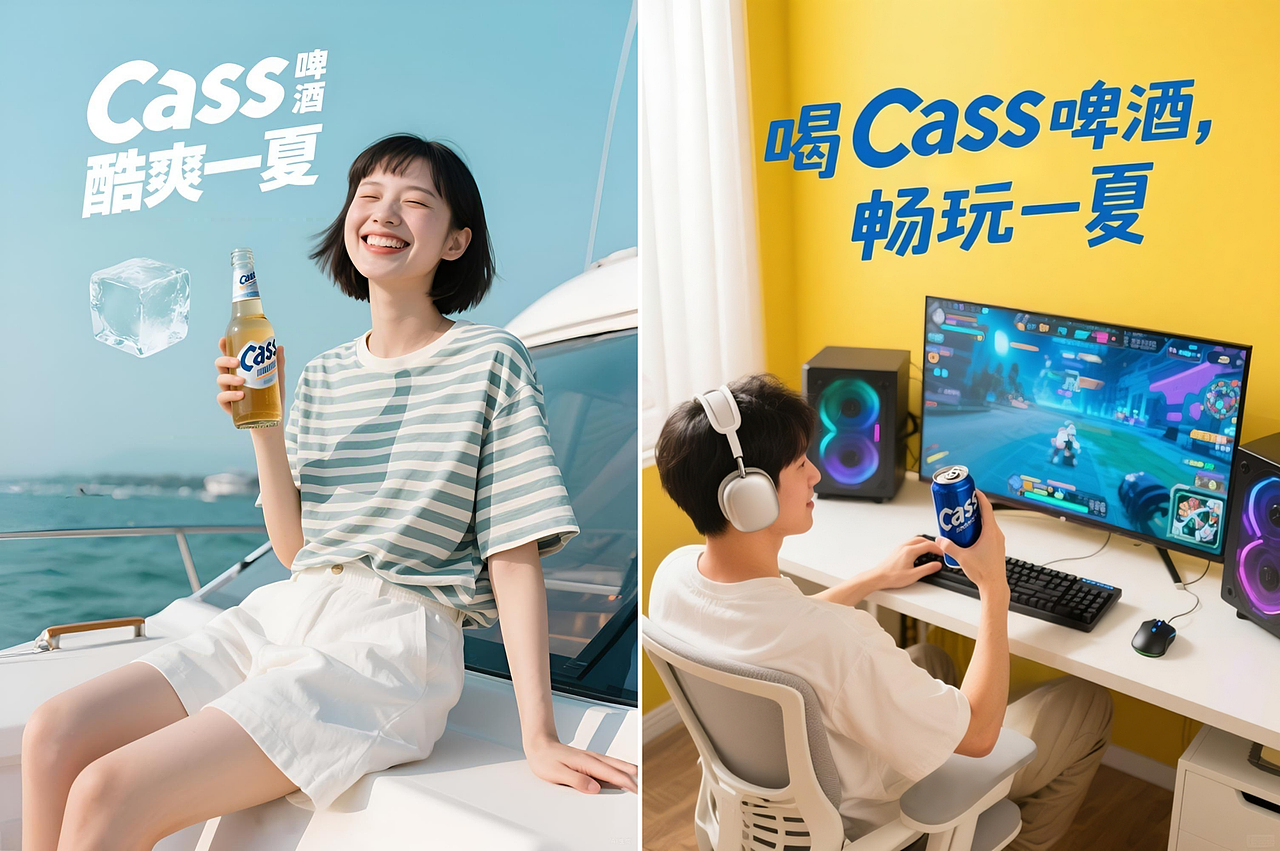Cass凯狮啤酒AIGC海报作品 | 一个符号工作室（图ZMzk0NzgxOTYw） - 海报 - 站酷设计师一个符号工作室原创素材 - 站酷ZCOOL