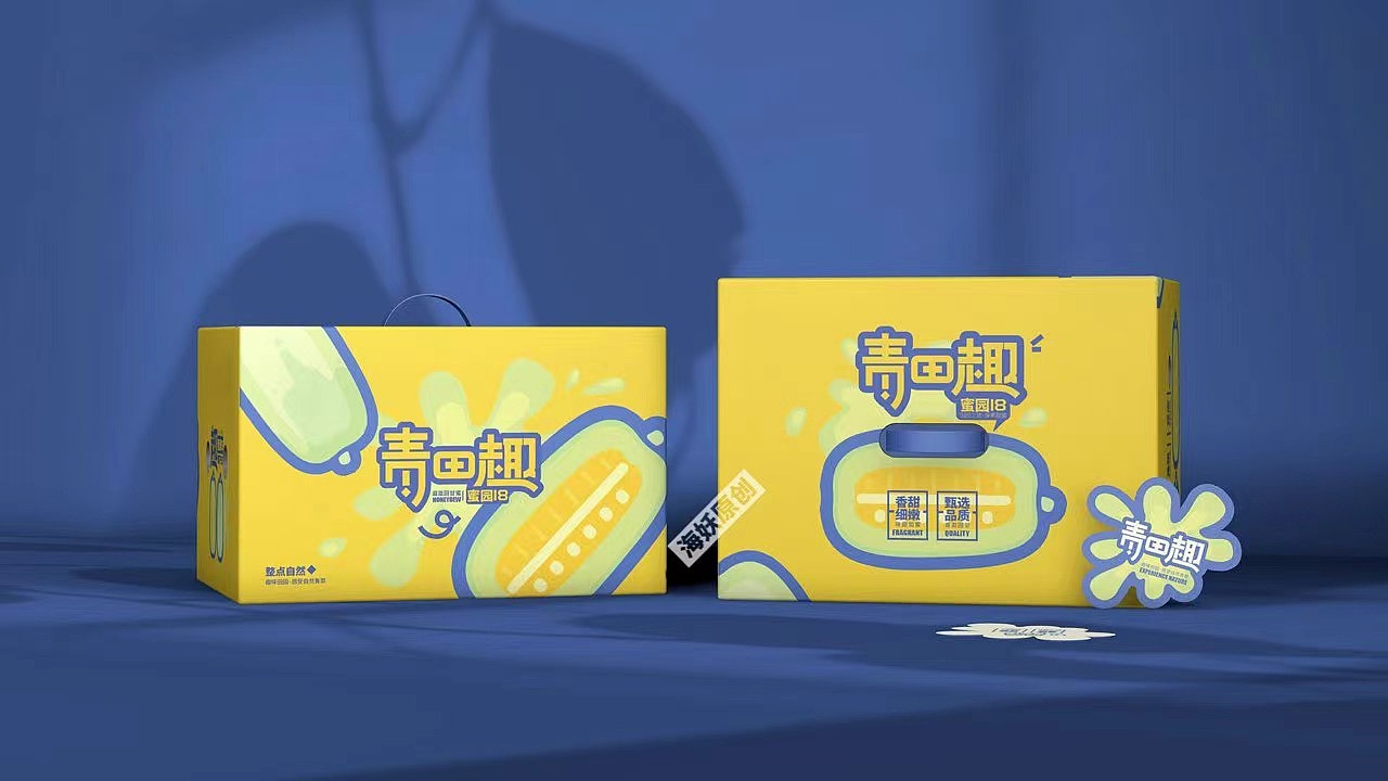 ｛原创｝蜜园18水果礼盒手绘扁平卡通风格包装设计（图ZMzk0Nzg5Njk2） - 包装 - 站酷设计师海妖视觉原创素材 - 站酷ZCOOL