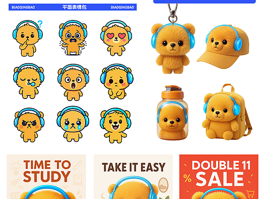 一只可爱的机利熊，IP品牌