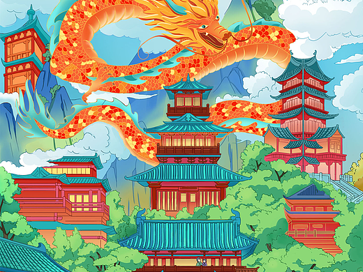 龙游樊楼街景图