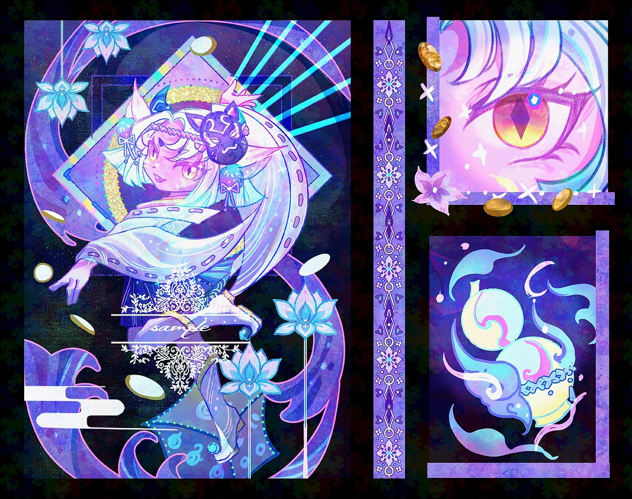 英雄联盟生日会市集·花开之约（图ZMzk0ODA4Njgw） - 艺术插画 - 站酷设计师黄花菜鸽子汤原创素材 - 站酷ZCOOL