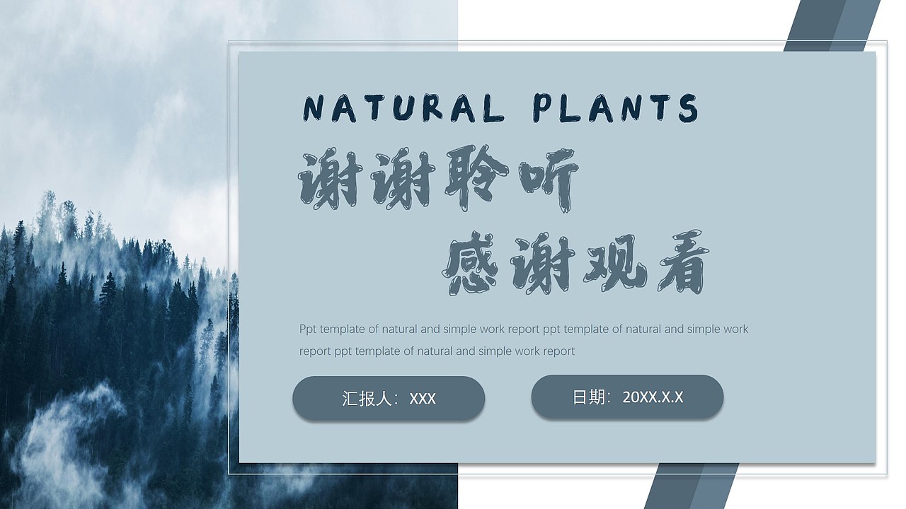 PPT简约小清新模板