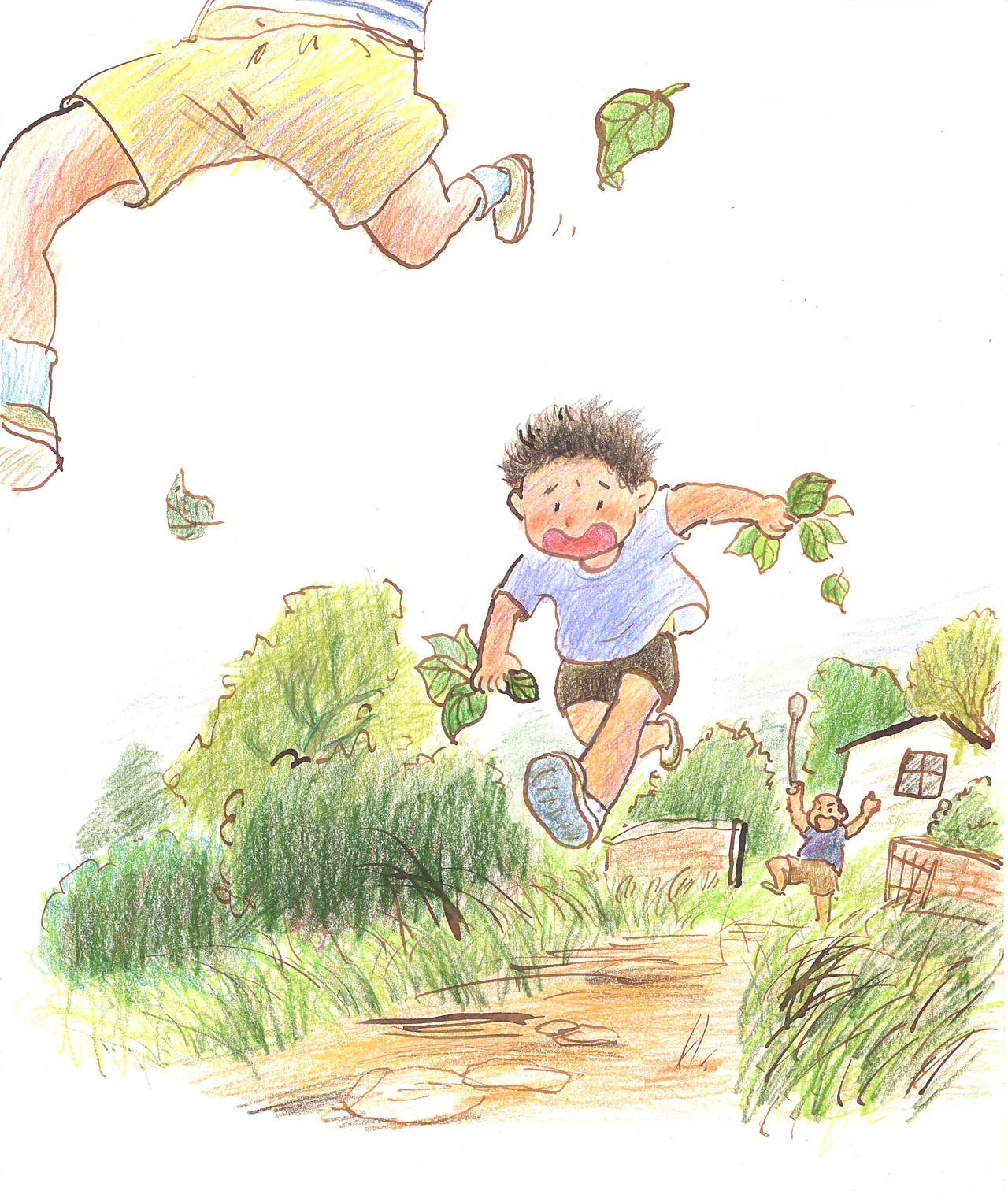 去年画的一些儿童文学插图